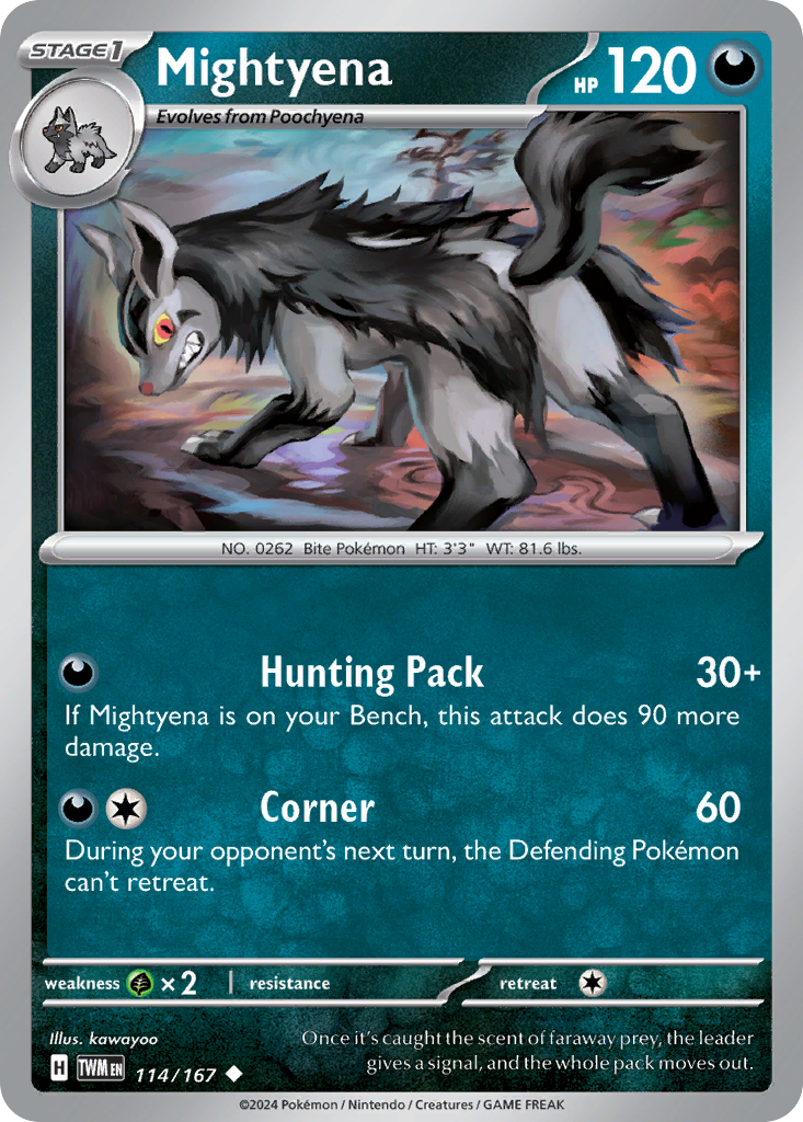 Mightyena – 114 – Reverse-Holo – Twilight Masquerade