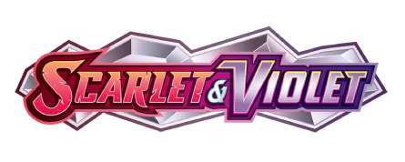 Scarlet en Violet logo ontwerp, kleurrijk en stijlvol.